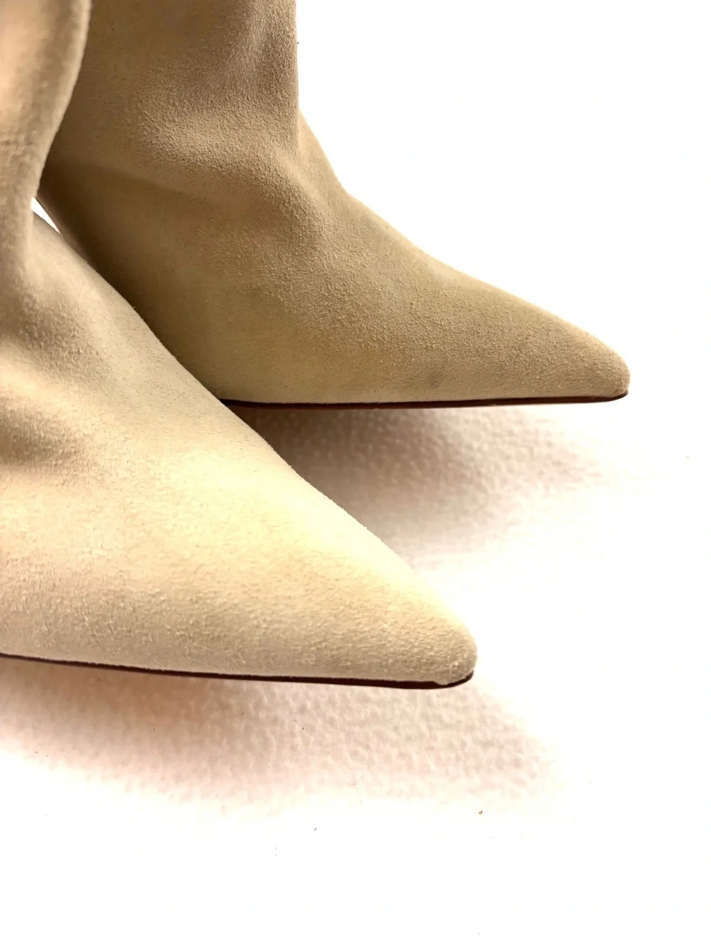 Steve Madden Bellamie Size 10M Tan Suede Knee High Stiletto Tall Slouch Boot